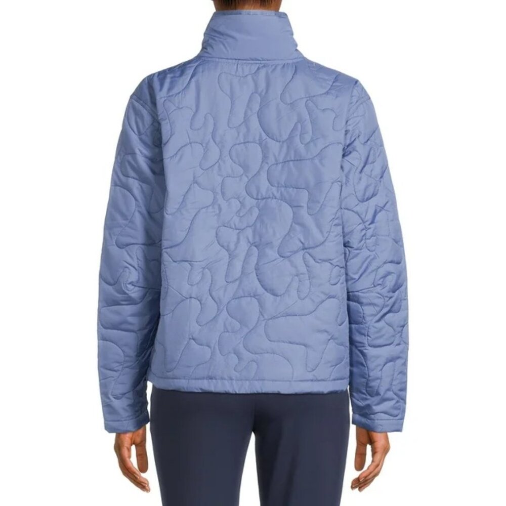 NWT Avia Womens Quarter Zip Jacket Mock Neck Blue Size XL, XXXL Quilted Pattern - Picture 2 of 5